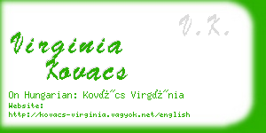 virginia kovacs business card